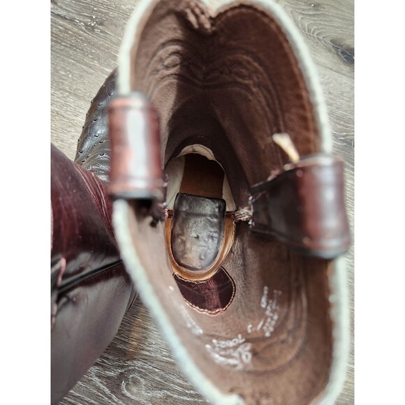 Justin Boots  Full Quill Ostrich Leather Cowboy - Men’s Size 8 1/2 B main image 6